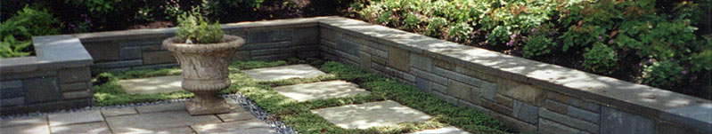 Garden stone installation photo